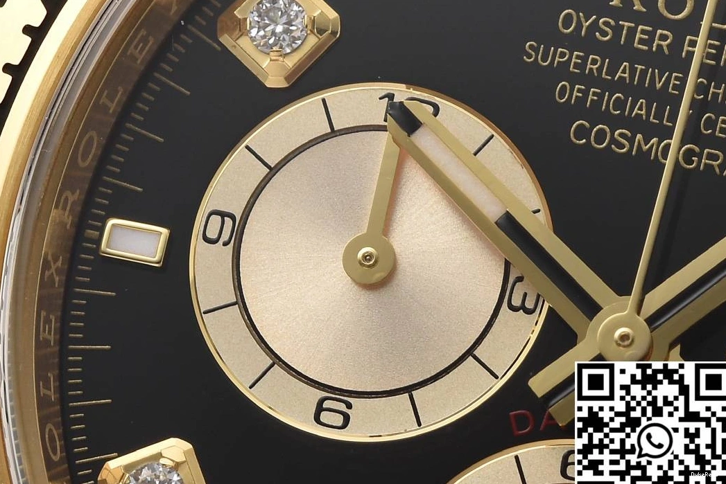 Rolex Hourmarker M126518 Diamond Cosmograph Factory Daytona Bezel Black Clean 0725